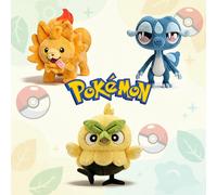 Peluche Anime Pokémon Kawaii Gecqua Browt Pombon, jouets mignons Pikachu, jouets Piplup pour enfants, cadeau de Noël 25cm
