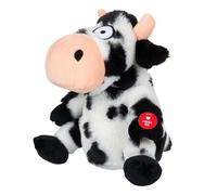 Generique – Peluche animée – Vache Folle PE1033 – Interactif, sons et mouvements – Taille M Noir