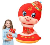 Peluche Année du Serpent, Peluche Année du Serpent 2025 - Peluche douce 2025 Serpent de dessin animé Animal en peluche,Peluche douce de l'année du serpent chinois, chinoise porte-bonheur, décor