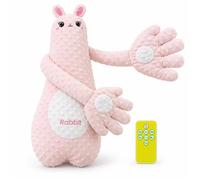 Peluche apaisante bébé AProsp lapin rose tapotement automatique 3 modes télécommande 50 mélodies main chauffante