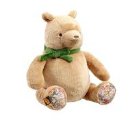 Peluche arc-en-ciel Winnie l'ourson avec noeud vert 25 cm