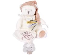 Peluche attache-sucette Ours Pantin Rose (20 cm)