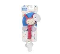 Peluche - attache tétine bamboo - coccinelle - 13 cm s/carte rose TU