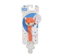 Peluche - attache tétine bamboo renard - 13 cm s/carte orange TU