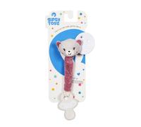 Peluche - Attache tétine Bebe Bamboo - Chat - 13 cm s/carte