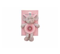 Peluche avec hochet intégré boli Rosa 25cm