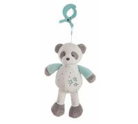 Peluche avec hochet intégré Os de panda turquoise 25cm