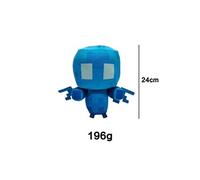 Peluche Axolotl Jouet FONGWAN Animal Aquatique version en pixels Bleu - 24cm Bleu
