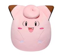 Peluche - BANDAI - Pokémon - Squishmallows 50 cm - Mélofée (Clefairy) - Grande peluche ultra-douce - Licence officielle Poké
