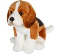 Peluche Beagle assis GIPSY TOYS 25 cm fourrure ultra douce marron blanc noir Marron, blanc et noir G