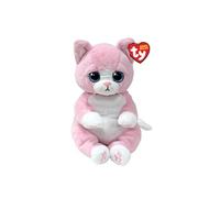 Peluche Beanie Bellies Medium Lilibelle le chat 30 cm Rose et Blanc