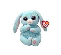 Ty Beanie Bellies Skippy Le Lapin de Pâques Bleu Clair avec Les Yeux Rose Glitter, Les câlins Animaux en Peluche avec Le Ventre Doux, Pâques, 20 cm, T41515