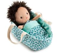 Peluche - Bébé Ari et son couffin - Poupon - Dès 1 an - 22cm - Tissu - Lilliputi