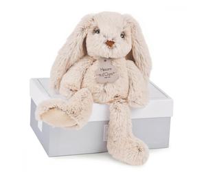 Peluche Bébé Copain Calin Lapin Beige 25 cm