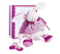 BABY NAT' - Grande Peluche Lapin Bleu - 50 cm - Douce et Confortable pour Bébé - Collection Mystère - Idée Cadeau de Naissance - Convient Dès La Naissance et Lavable À 30° - BN0619