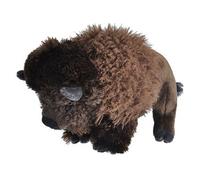 peluche bison junior 30 cm en peluche noir/marron
