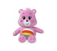 Peluche Bisounours Toucalin Rose Avec Arc En Ciel 28 cm - Peluche Licence - Doudou Enfant - Ours