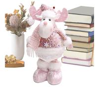 Peluche Bonhomme de Neige - Mignon Bonhomme de Neige Debout de Noël,Jouet en Peluche avec Chapeau Décoration Intérieure pour Porte Fenêtre Table Cheminée Salon Fête - Décoration Maison Pour Fêtes De N