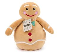 Peluche Bonhomme en Pain d'Épices - Décoration douce et moelleuse de bonhomme en pain d'épices (25 cm de hauteur), idéale pour la décoration festive, les cadeaux de Noël et comme petite idée cadeau.