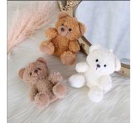 Peluche Bou au Beurre Assis, Petit Ours en Peluche, Pendentif de Sac, Bricolage, Boîte-Cadeau de Mariage, Porte-clés, Pendentif 4 Documents, 10cm as picture