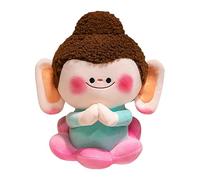 Peluche Bouddha | Peluche & Coton PP, Hauteur 30 Cm | Mains Jointes Design Transformable, Animal Empaillé Doux | Cadeau Anniversaire Fête pour Âges