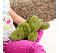Pelucho - Bouillotte Peluche Crocodile vert - Bien-Être, Chaleur et Douceur - Micro-Ondable - Grains de Blé et Fleurs de Lavande - Fabriquée en France