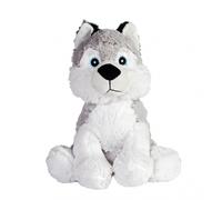 Pelucho - Peluche Bouillotte Déhoussable - Bien-Être, Chaleur et Douceur - Micro-Ondable - Grains de Blé et Fleurs de Lavande - Fabriquée en France - Husky