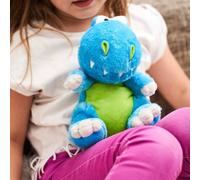 Peluche bouillotte dinosaure bleue bleu TU
