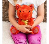 Peluche bouillotte dragon rouge