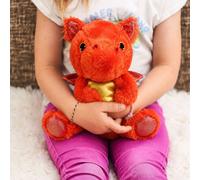 Peluche bouillotte dragon rouge