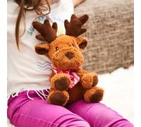 Pelucho - Bouillotte Peluche Elan Hiver - Bien-Être, Chaleur et Douceur - Micro-Ondable - Grains de Blé et Fleurs de Lavande - Fabriquée en France