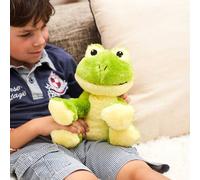 Pelucho - Bouillotte Peluche Grenouille - Bien-Être, Chaleur et Douceur - Micro-Ondable - Grains de Blé et Fleurs de Lavande - Fabriquée en France