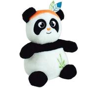 Peluche bouillotte INDIAN PANDA - JEMINI - H 21 cm - Blanc et noir - Bébé