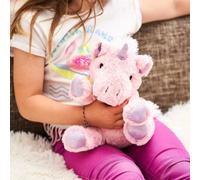 Pelucho - Bouillotte Peluche Licorne Rose - Bien-Être, Chaleur et Douceur - Micro-Ondable - Grains de Blé et Fleurs de Lavande - Fabriquée en France