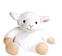 Pelucho - Bouillotte Peluche Mouton blanc - Bien-Être, Chaleur et Douceur - Micro-Ondable - Grains de Blé et Fleurs de Lavande - Fabriquée en France