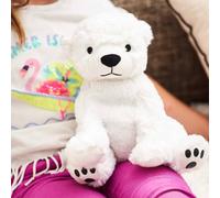 Peluche bouillotte ours polaire blanc TU