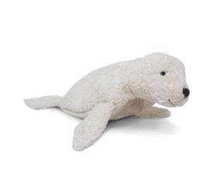Peluche Bouillotte Sèche Bébé Phoque Blanc Coton Bio 40 cm Senger®
