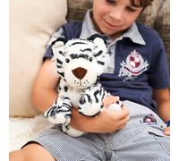 Pelucho - Bouillotte Peluche Tigre - Bien-Être, Chaleur et Douceur - Micro-Ondable - Grains de Blé et Fleurs de Lavande - Fabriquée en France