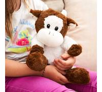 Peluche bouillotte vache blanc TU