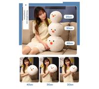 Peluche boule de neige blanche en forme de boule, jouet doux et mignon, idéal comme cadeau de festival pour enfants, 20 cm