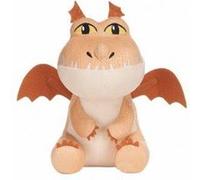 Peluche bouledogre dragon brun 23 cm - doudou dragons - set jouet garcon + carte animal Brun