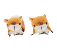 Peluche Broche Écureuil Épingle de Revers 2 Pièces, Mignonne | Plush, Métal, Format Léger et Portable, Usage Polyvalent, pour Coiffures, Vêtements et Fêtes
