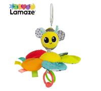 Lamaze Buzzy l?Abeille - Peluche d'éveil sensoriel pour bébé de 0 à 6 mois à clipser pour l'emmener partout jaune TU