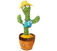 Peluche cactus Électronique avec chanson Dansant Vert/Jaune 35cm Jaune G