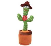 Peluche cactus Électronique avec chanson Dansant Vert/Jaune 35cm(style#9) Jaune G