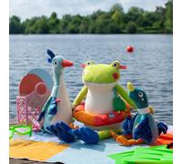 Peluche canard d'activités Léon La mare aux grenouilles