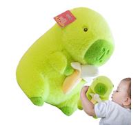 Peluche Capibara farcie,Peluche Capibara, Capibara avec coussin en peluche à banane, peluche de capibara de bande dessinée, peluche en peluche pour table de chevet, canapé, voiture