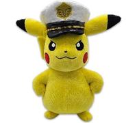 Peluche Capitaine Pikachu 20 cm - BANDAI - Pokémon - 2 ans et +