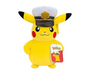 Peluche Capitaine Pikachu 20 cm - BANDAI - Pokémon - 2 ans et +