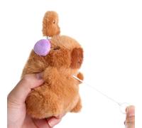 Peluche Capybara Charm Peluche avec Cordon à Tirer | Pendentif Rembourré Accessoire Décoratif pour Sac à Dos pour Sac à Dos Valise Sac à Main Sacoche École Fêtes Anniversaire